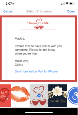  iOS 版 Yahoo Mail 中信紙範例的圖片。